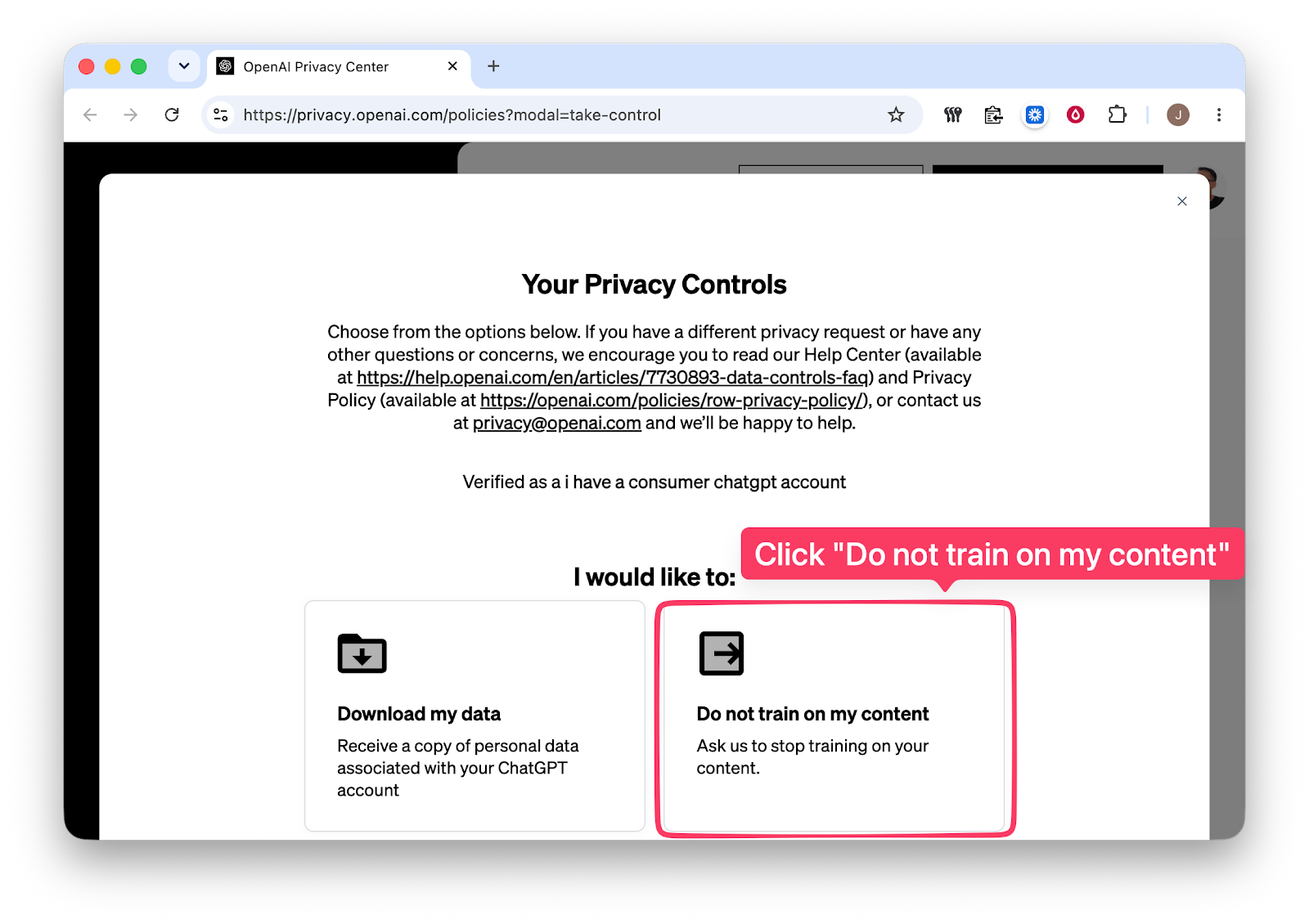 OpenAI Privacy Center