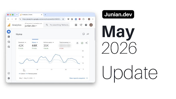 My website and YouTube channel monthly report for May 2026