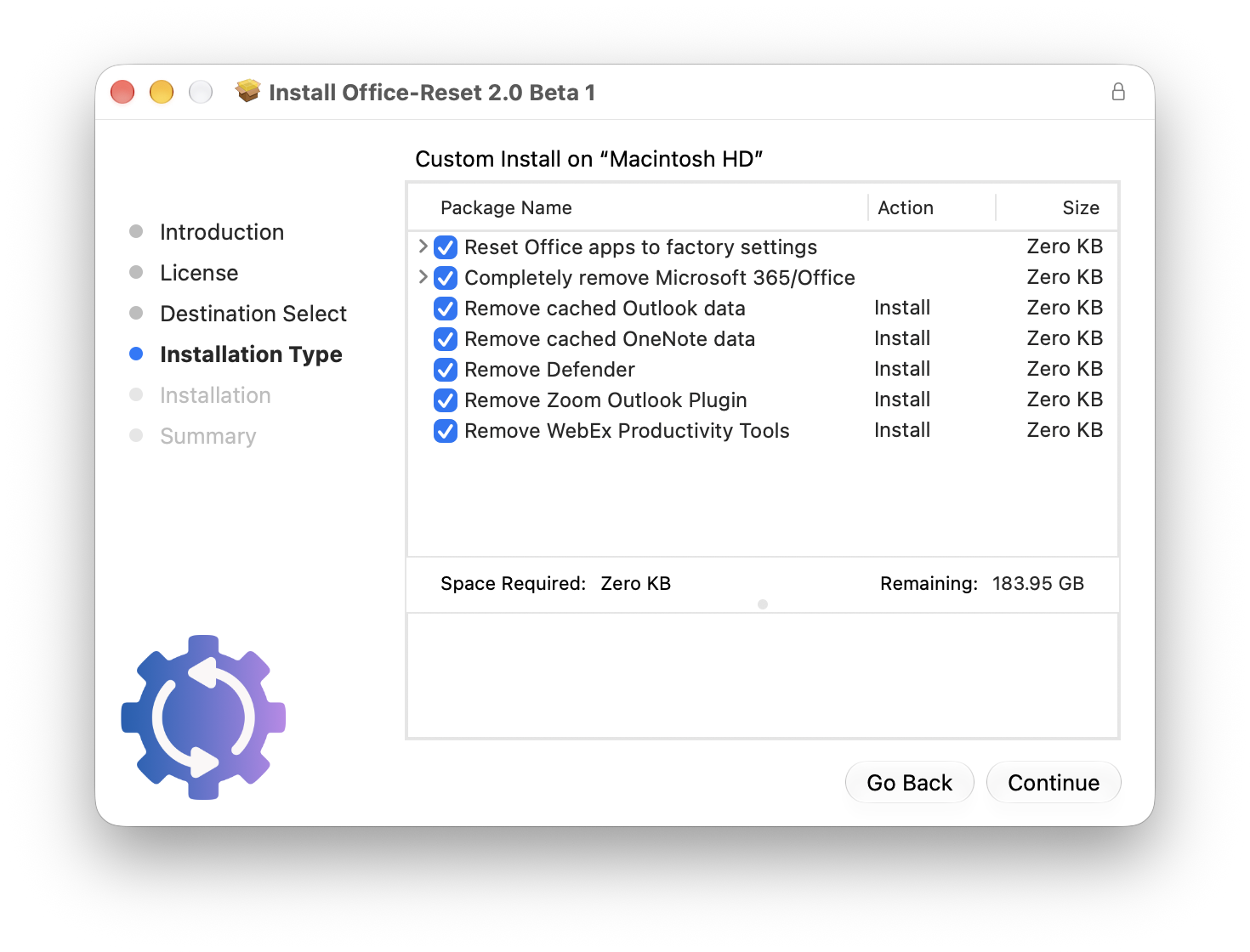Office-Reset Custom Install Scripts