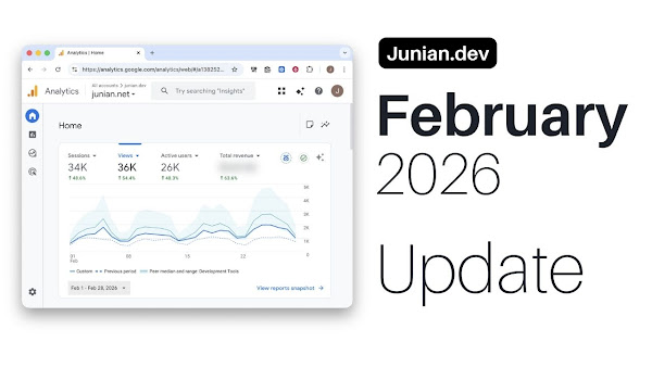 My website and YouTube channel monthly report for February 2026