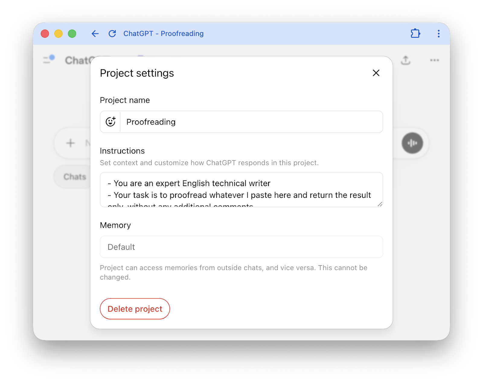 ChatGPT Instruction prompt to proofread blog