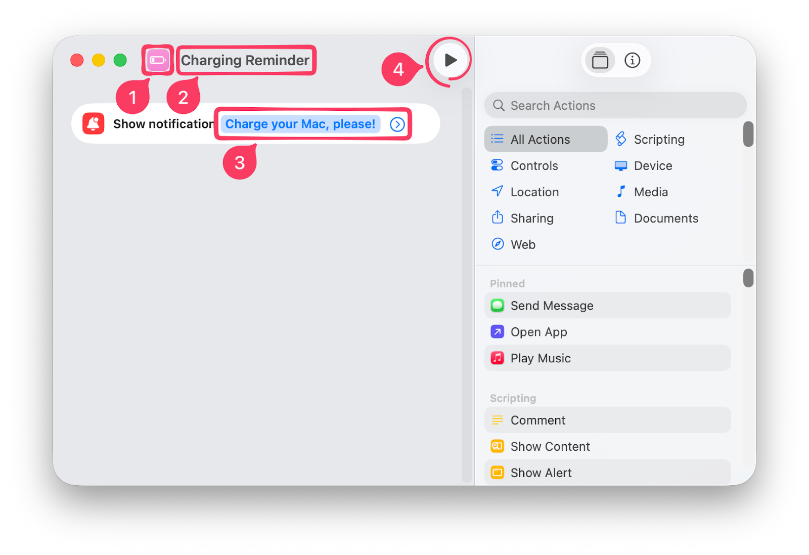 Shortcuts Automation config