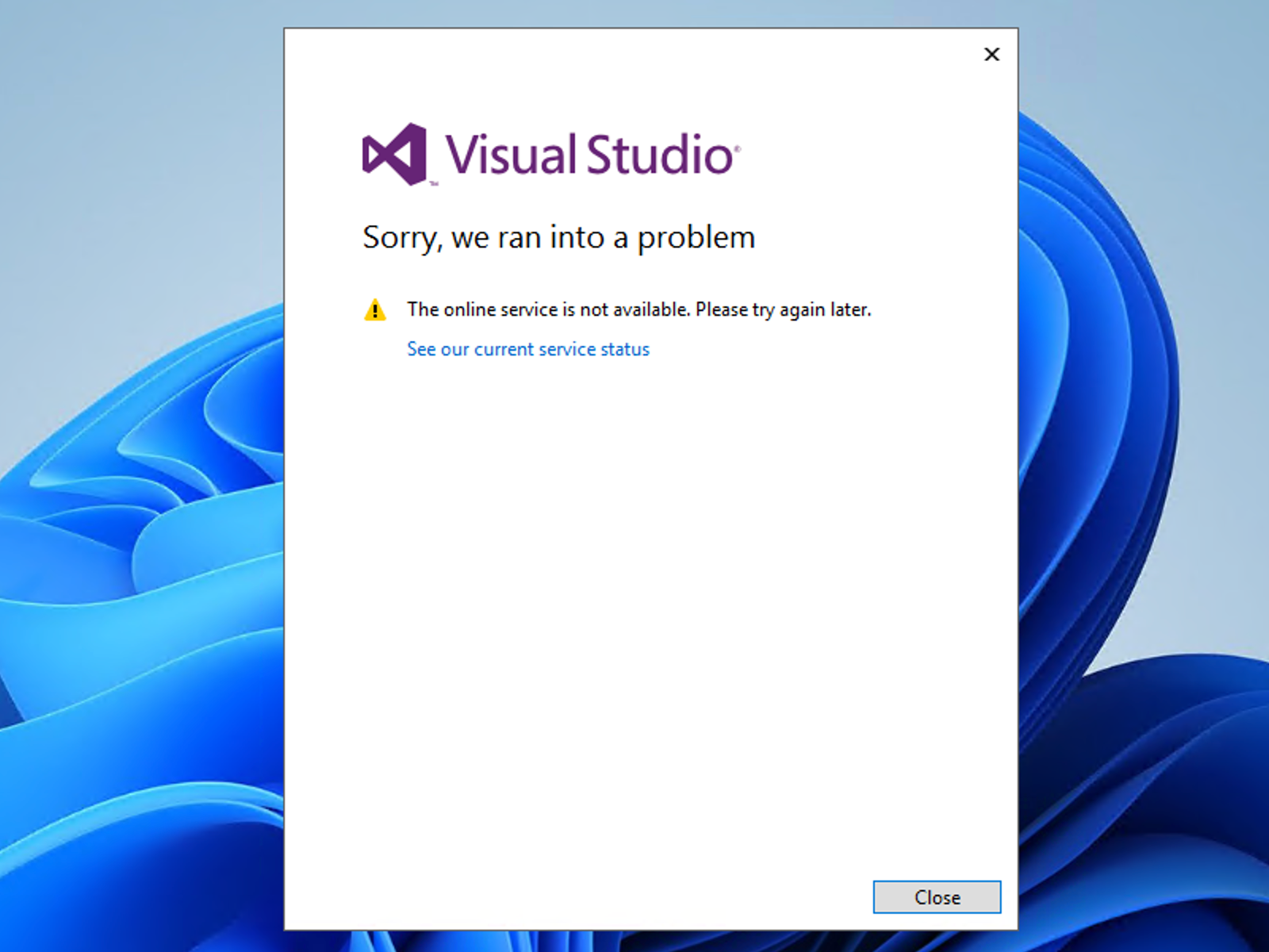 Visual Studio 2013 Microsoft Sign-in Problem