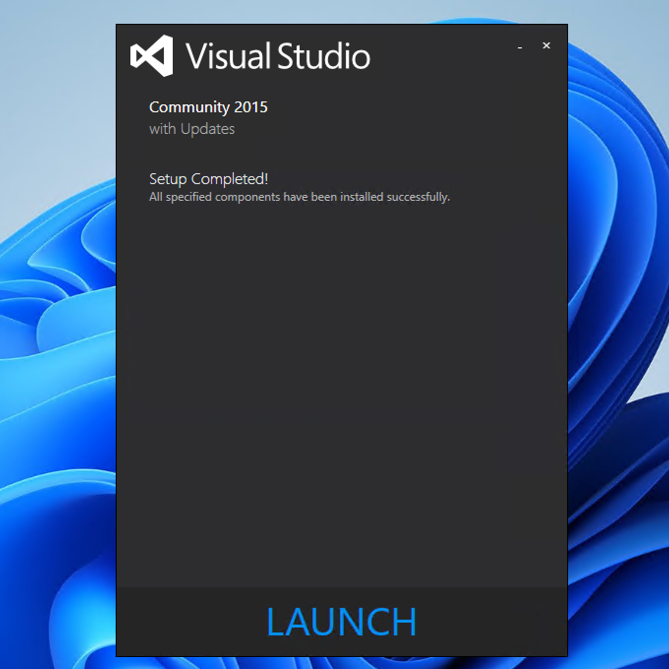 Visual Studio 2015 Launch